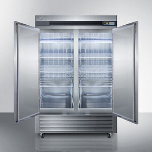Summit 56" 49. Cu. Ft. Upright Freezer with Adjustable Shelves & Digital Control - Stainless Steel, , hires