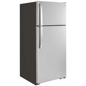 GE 28 in. 16.6 cu. ft. Top Freezer Refrigerator - Stainless Steel, Stainless Steel, hires