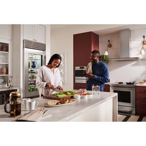 Sub-Zero Classic Series 30 in. Built-In 17.0 cu. ft. Left-Hinged Smart Bottom Freezer Refrigerator with Tubular Handles - Glass Door with Stainless Steel Trim, , hires