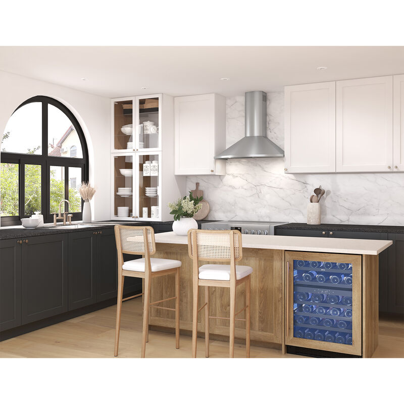 Zephyr 30 in. Convertible Chimney Style Range Hood with 600 CFM, 5 Fan Speeds & 2 LED Lights - Stainless Steel, , hires