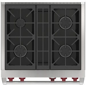 Wolf 30 in. 5.1 cu. ft. Smart Dual Convection Dual Fuel Range with 4 Sealed Burners - Stainless Steel, , hires