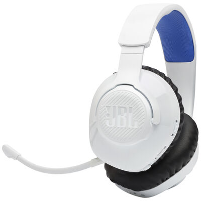 JBL Quantum 360P Wireless Over-Ear Gaming Headset with Detachable Boom Mic - White | JBLQ360PWLWH