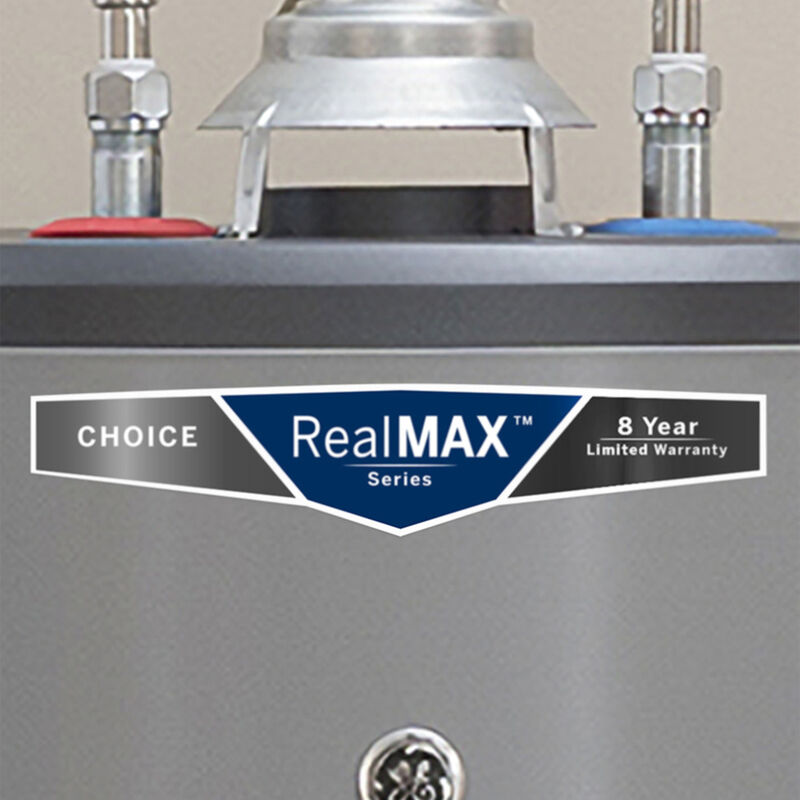 GE RealMax Choice Natural Gas 40 Gallon Tall Water Heater with 8-Year Parts Warranty, , hires