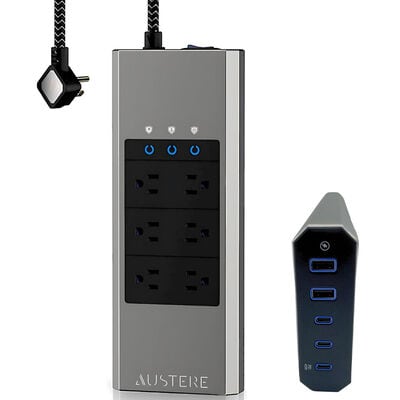 Austere VII Series 6-Outlet 4,000 Joules Surge Protector with 45 Watt PD Port | 7S-PS6-US1