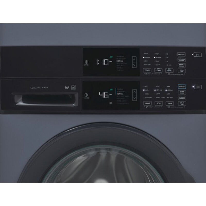 Electrolux 27 in. 4.4 cu. ft. Gas Front Load Laundry Tower with LuxCare Wash & Moisture Sensor Dry - Denim Blue, , hires