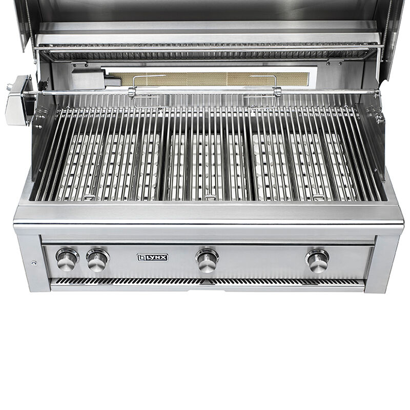 Lynx Professional 42 in. 3-Burner Built-In Natural Gas Grill with Rotisserie & Smoker Box - Stainless Steel, , hires