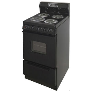 Premier 20 in. 2.4 cu. ft. Electric Range with Coil Burners - Black, , hires