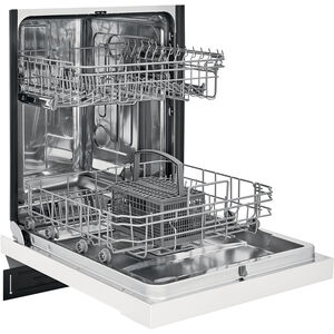 Frigidaire 24 in. Built-In Dishwasher with Front Control, 52 dBA Sound Level, 12 Place Settings, 6 Wash Cycles & Sanitize Cycle - White, White, hires