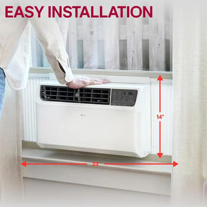 LG 8,500 BTU 115V Smart Energy Star Window/Wall Air Conditioner with Inverter, 3 Fan Speeds, Sleep Mode & Remote Control - White, , hires