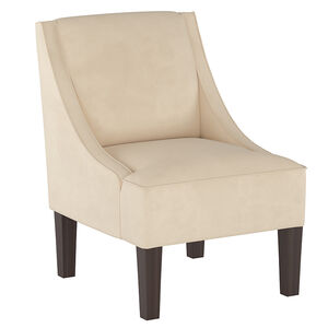 Skyline Furniture Swoop Arm Chair in Velvet Fabric - Pearl, , hires