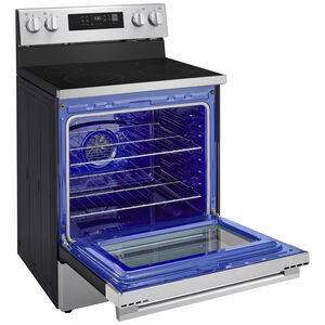 LG 30 in. 6.3 cu. ft. Smart Air-Fry True European Convection Electric Range with Radiant Burners - Stainless Steel, , hires