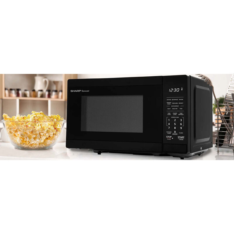 Sharp 0.7 Cu. ft. Black Countertop Microwave Oven