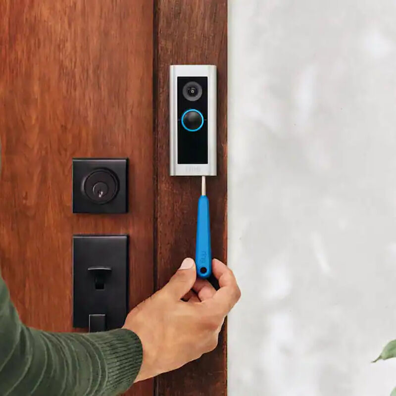 Ring - Wired Doorbell Pro - Satin Nickel, , hires