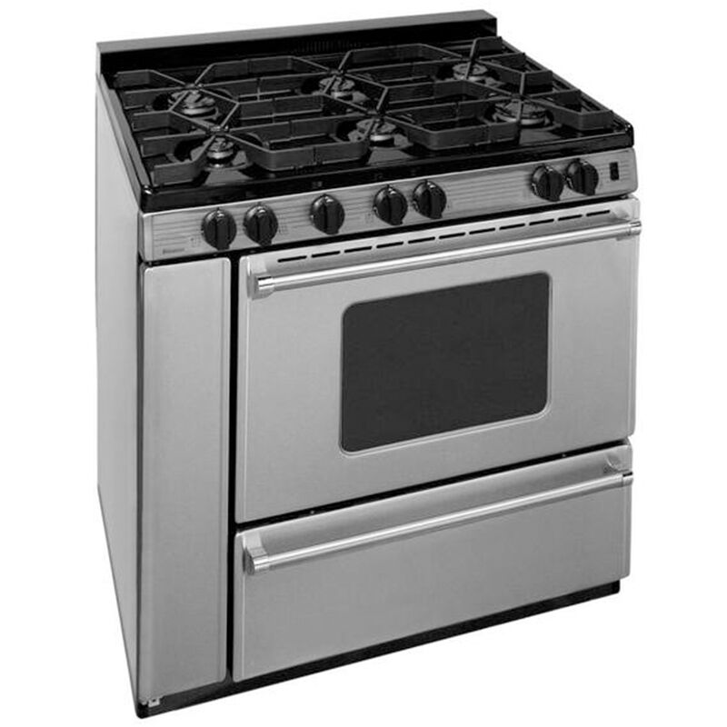 Premier Pro Series 36 in. 3.9 cu. ft. Gas Range with 6 Sealed Burners & Griddle - Stainless Steel, , hires