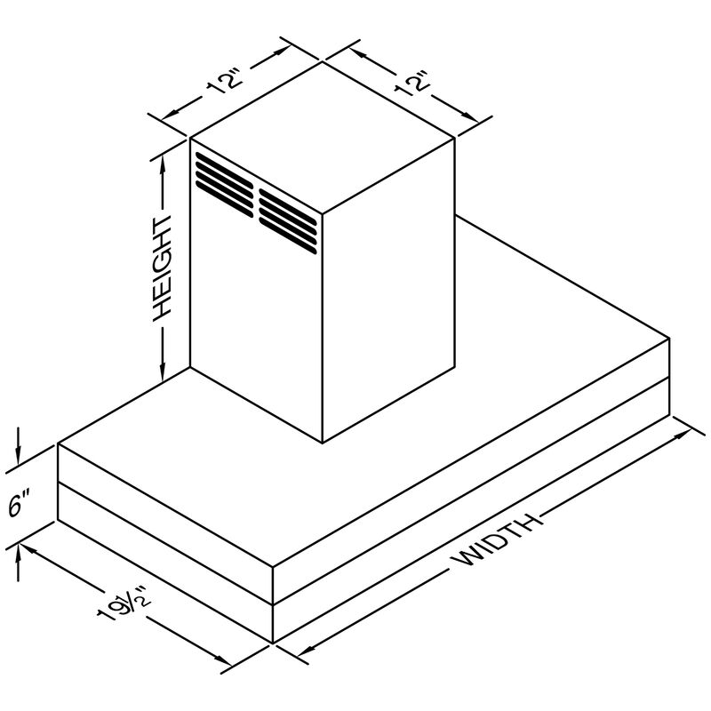 Vent-A-Hood 30 in. Ductless Chimney Style Range Hood with 2 LED Lights - Stainless Steel, , hires