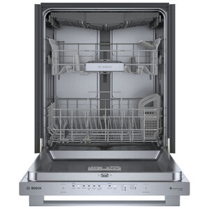 Bosch 500 Series 24 in. Top Control Smart Dishwasher with 44 dBa Sound Level, 3rd-Rack & AutoAir - Stainless Steel, , hires