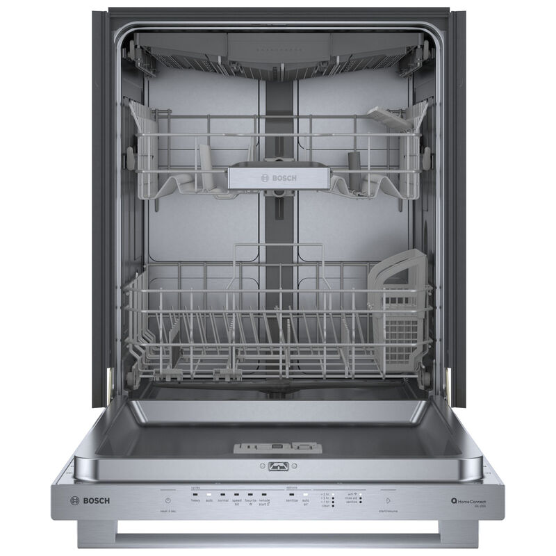 Bosch 500 Series 24 in. Smart Built-In Dishwasher with Top Control, 44 dBA Sound Level, 16 Place Settings, 8 Wash Cycles & Sanitize Cycle - Stainless Steel, , hires