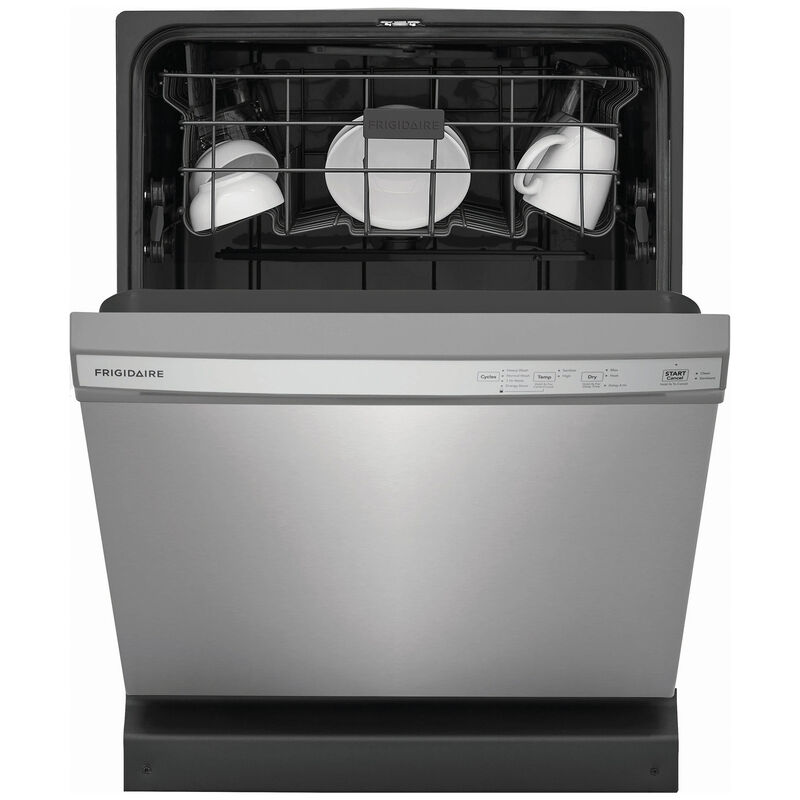Frigidaire 24 in. Front Control Dishwasher with 54 dBa Sound Level, MaxDry & Pocket - Stainless Steel, Stainless Steel, hires
