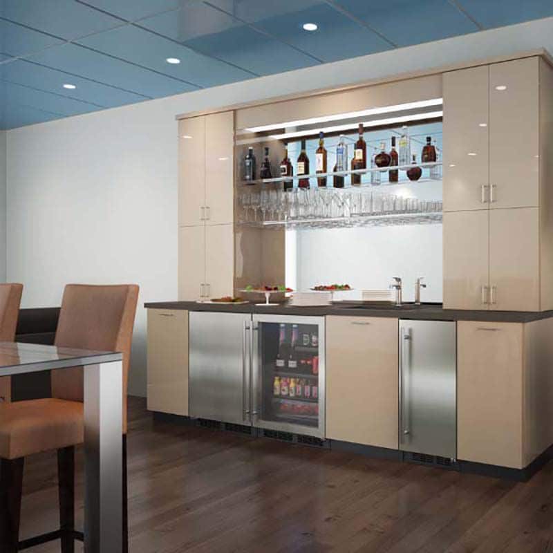 Marvel Low Profile Series 24 in. 4.6 cu. ft. Left-Hinged Built-In Undercounter Refrigerator - Stainless Steel, , hires