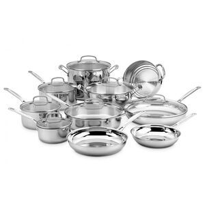 Cuisinart Chef's Classic 17 Piece Cookware Set - Stainless Steel, , hires