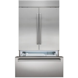Sub-Zero Classic Series 48 in. Built-In 28.9 cu. ft. Smart French Door Refrigerator with Tubular Handles & Internal Water Dispenser - Stainless Steel, , hires