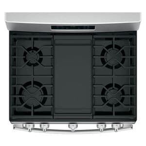 GE 30 in. 5 cu. ft. Gas Range with 5 Sealed Burners & Griddle - Stainless Steel, Stainless Steel, hires