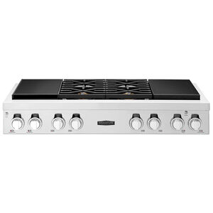 SKS 48 in. 6-Burner Smart Dual Fuel Natural Gas Rangetop with Simmer Burner & Power Burner - Stainless Steel, , hires