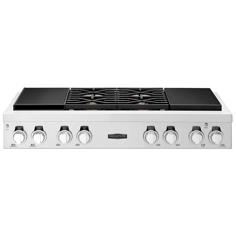 SKS 48 in. 6-Burner Smart Dual Fuel Natural Gas Rangetop with Simmer Burner & Power Burner - Stainless Steel, , hires