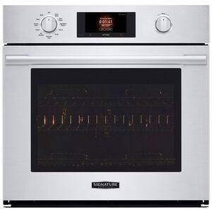 Signature Kitchen Suite 30 in. 4.7 cu. ft. Smart Steam Electric Single Wall Oven with True European Convection - Stainless Steel, , hires
