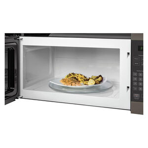 GE 30" 1.6 Cu. Ft. Over-the-Range Microwave with 10 Power Levels & 300 CFM - Slate, Slate, hires