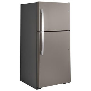 GE 33 in. 21.9 cu. ft. Garage Ready Top Freezer Refrigerator - Fingerprint Resistant Slate, Slate, hires