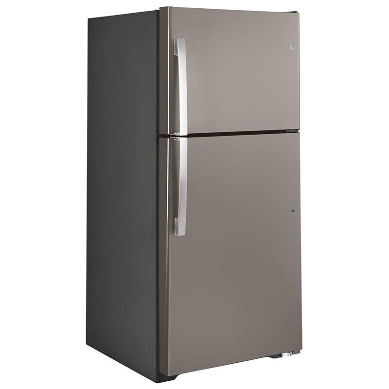 GE 33 in. 21.9 cu. ft. Garage Ready Top Freezer Refrigerator - Fingerprint Resistant Slate, Slate, hires