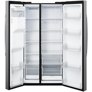 GE 36 in. 23.6 cu. ft. Counter Depth Side-by-Side Refrigerator with Ice & Water Dispenser - Fingerprint Resistant Stainless, Fingerprint Resistant Stainless, hires