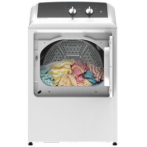 GE 27 in. 6.2 cu. ft. Electric Dryer with Aluminized Alloy Drum - White, , hires