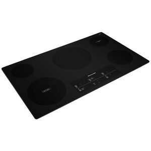KitchenAid 36 in. 5-Burner Electric Cooktop with Simmer Burner & Power Burner - Black, , hires