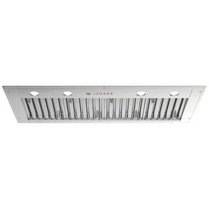 Bertazzoni 48" Standard Style Range Hood with 4 Speed Settings, 1200 CFM, Ducted Venting & 4 LED Lights - Stainless Steel, , hires