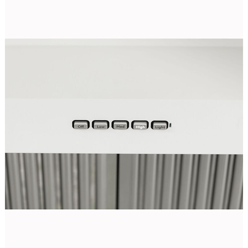 Cafe 36 in. Canopy Pro Style Range Hood with 4 Speed Settings, 600 CFM, Ductless Venting & 2 LED Lights - Matte White, , hires