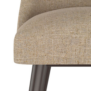 Skyline Furniture Modern Mid Century Bar Stool in Linen Fabric - Sandstone, Sandstone, hires