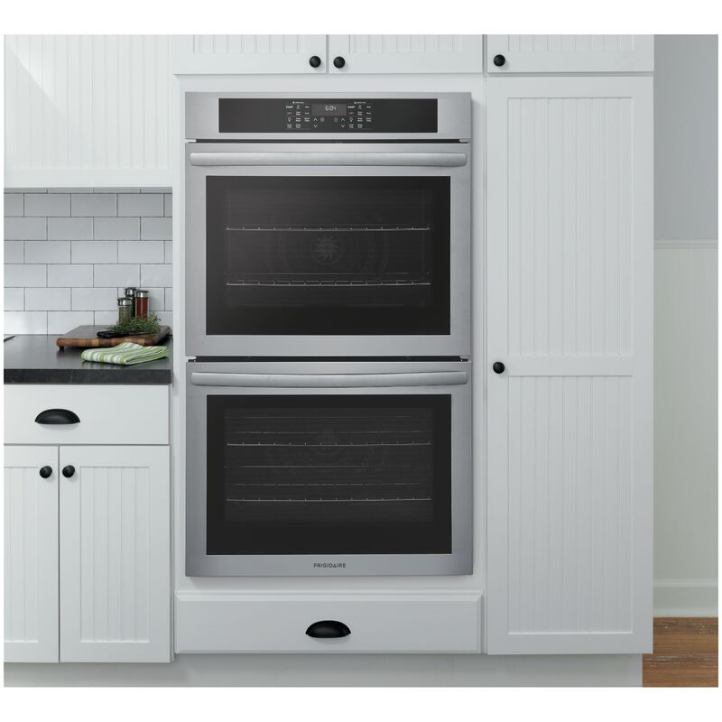 Frigidaire 30 in. 10.6 cu. ft. Top Control Electric Double Wall Oven With Standard Convection - Stainless Steel, Stainless Steel, hires