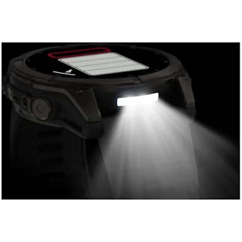Garmin fenix 9 51 mm, AMOLED Smart Watch - Carbon Gray DLC Titanium with Black Silicone Band, , hires