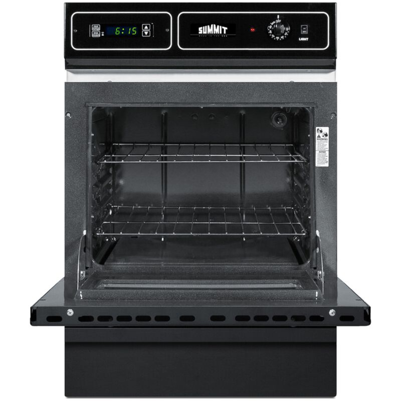 Summit 24 in. 2.9 cu. ft. Electric Single Wall Oven - Black, , hires
