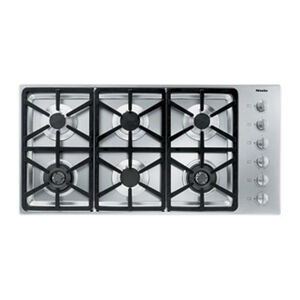 Miele Professional Series 42 in. 6-Burner Natural Gas Cooktop with Power Burner - Stainless Steel, , hires