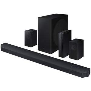 Samsung 9.1.2 Channels Dolby Atmos Smart Sound Bar with Bluetooth & Wireless Subwoofer - Titan Black, , hires