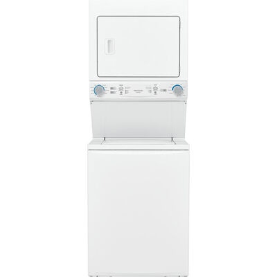 Frigidaire 27 in. Laundry Center with 3.9 cu. ft. Washer with 11 Wash Programs & 5.5 cu. ft. Gas Dryer & 10 Dryer Programs - White | FLCG7522AW