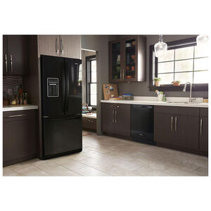 Whirlpool 30 in. 19.7 cu. ft. French Door Refrigerator with Water Dispenser - Black, Black, hires