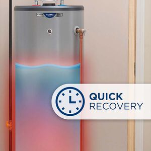GE RealMax Premium LP Gas 40 Gallon Tall Water Heater with 10-Year Parts Warranty, , hires