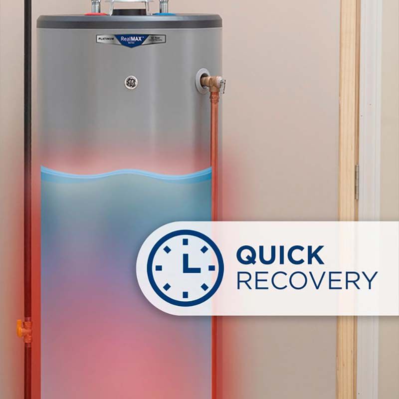 GE RealMax Premium LP Gas 40 Gallon Tall Water Heater with 10-Year Parts Warranty, , hires