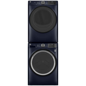 GE 28 in. 4.8 cu. ft. Smart Stackable Front Load Washer with UltraFresh Vent System with OdorBlock, Microban Antimicrobial Technology & Sanitize with Oxi - Sapphire Blue, Sapphire Blue, hires