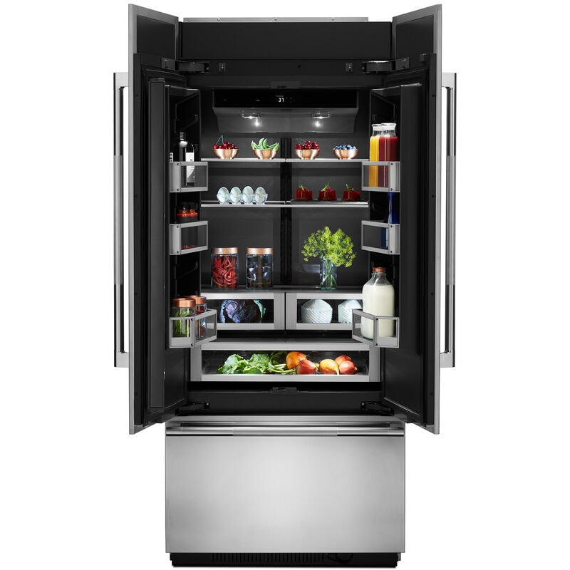 JennAir 36 in. 20.8 cu. ft. Built-In Counter Depth French Door Refrigerator with Ice Maker - Custom Panel Ready, , hires