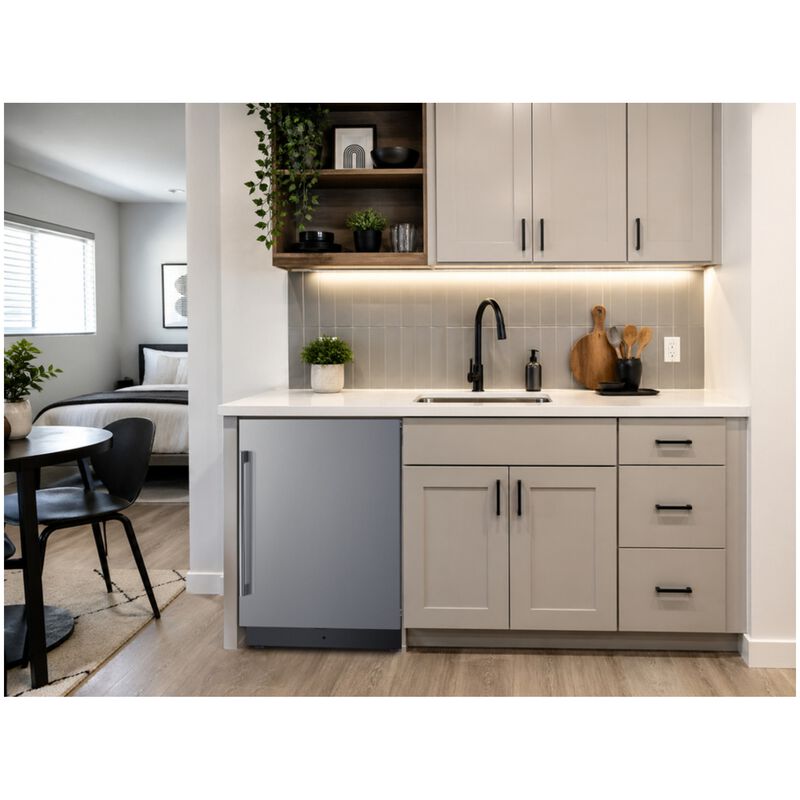 Summit 24 in. 3.2 cu. ft. Undercounter Refrigerator - Stainless Steel, , hires